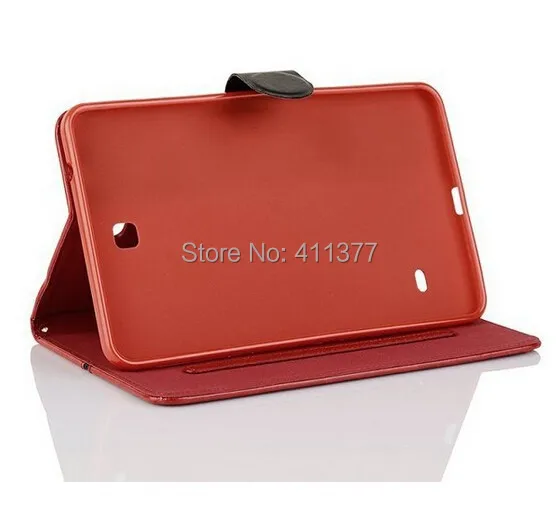 10pcs/lot Free Shipping Book Style 3 Card Slots Retro Crazy Horse Leather Case with Stand For Samsung Galaxy Tab 4 8.0 T330 |