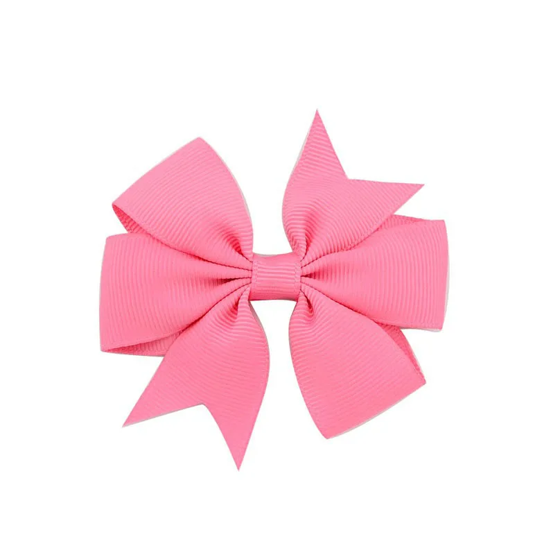 13 Hot Pink Модные 3 дюймов для девочек Детские аксессуары для волос корсажная лента Одноцветный бант для волос, бутик детские заколки ручной зажим для волос - Цвет: 13 Hot Pink