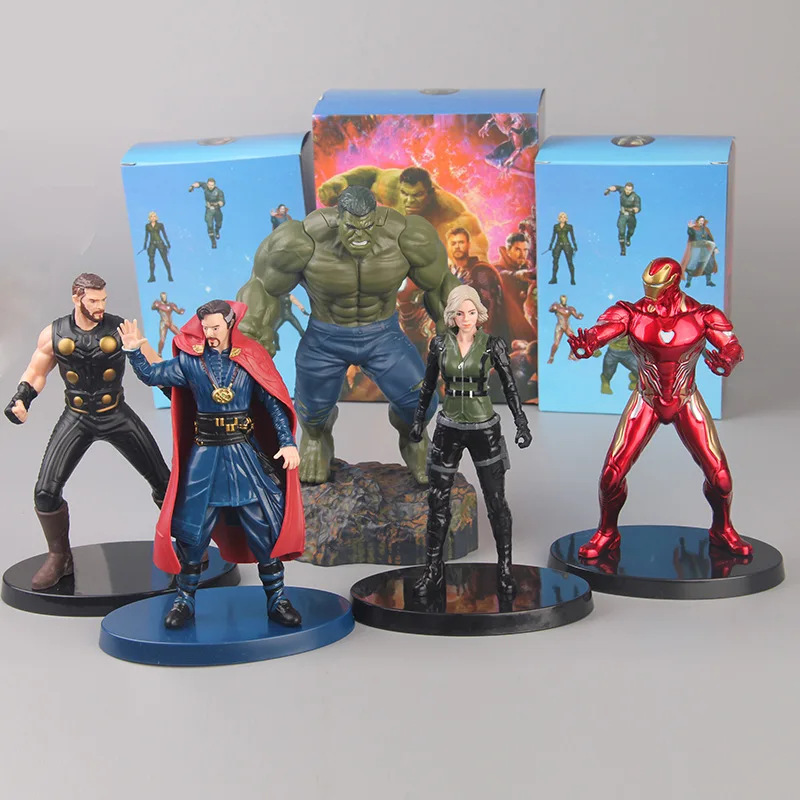 16-19 см экшн-фигурки мстители Infinity War Капитан Америка Халк Статуэтка из ПВХ версия