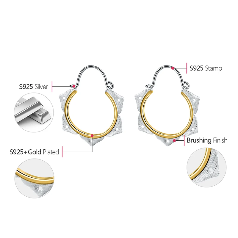 Lotus Fun реальные 925 пробы серебро Природный творческий ручной Fine Jewelry