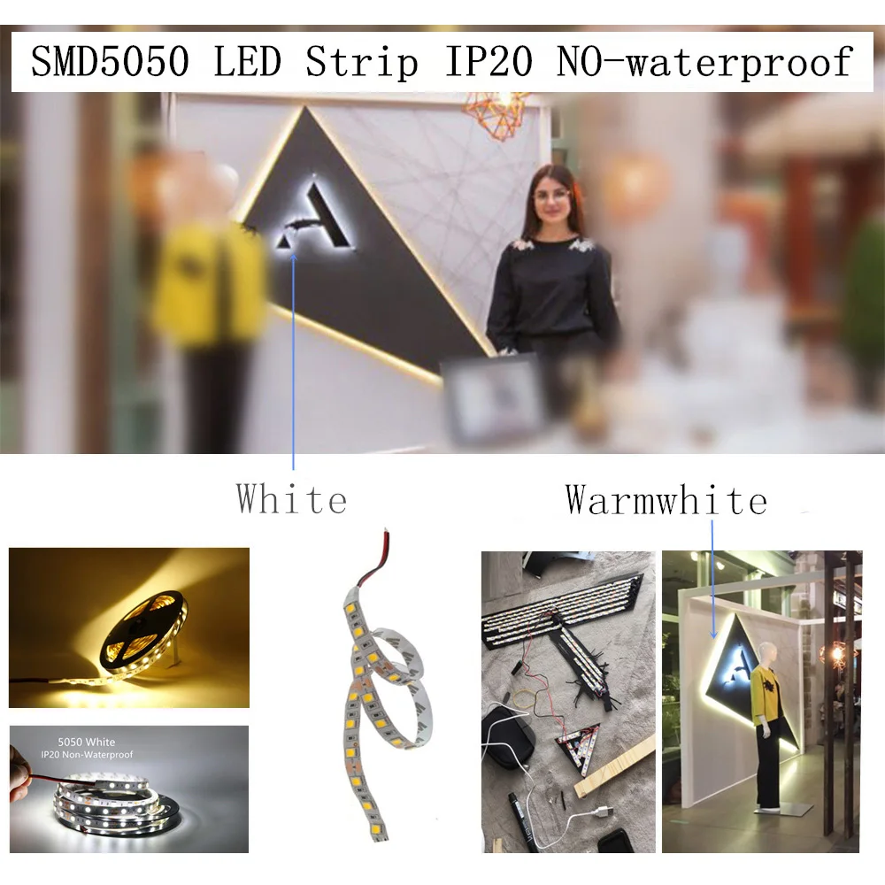 

No-waterproof LED Strip flexible light 2835 5630 5050 60LEDs/m 5630 5054 120LEDs/m white/warm white 1m 2m 3m 4m 5m Christmas