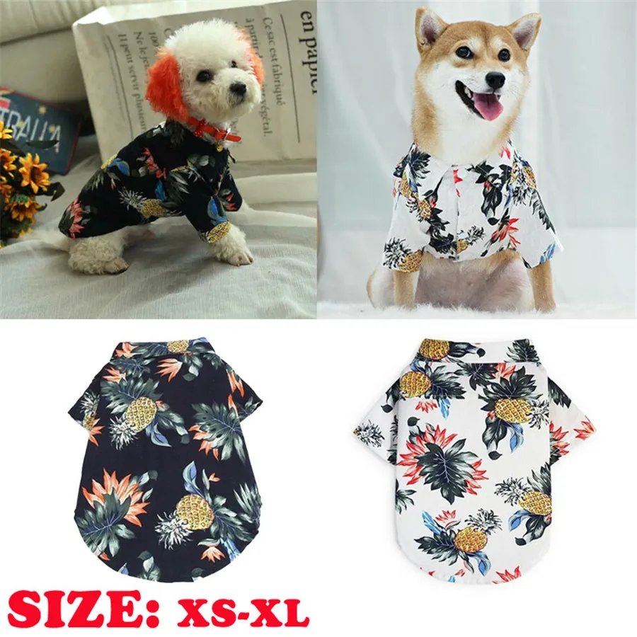 Маленькая собака Кот Сезон лето Футболка с цветочным принтом пляжное Стиль