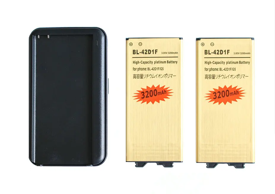 Ciszean 2x3200 мА/ч BL 42D1F золотистый сменный аккумулятор + Зарядное устройство для LG G5 VS987