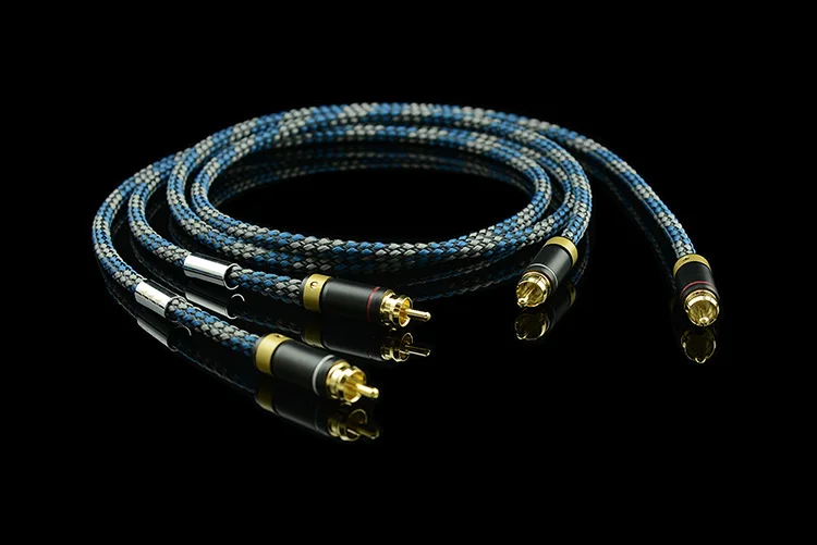 HiFi EXQUiS MPS E 90 6N OFC RCA кабель для подключения аналогового сигнала Hi Fi аудио 2 штырь