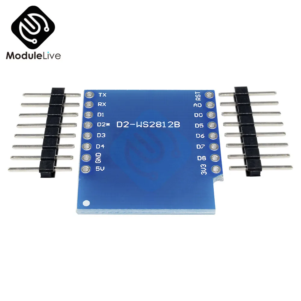 Esp8266 для WeMos D1 WS2812B щит RGB Mini ESP8266 Модульная плата с HT Pins Diy электронная печатная -