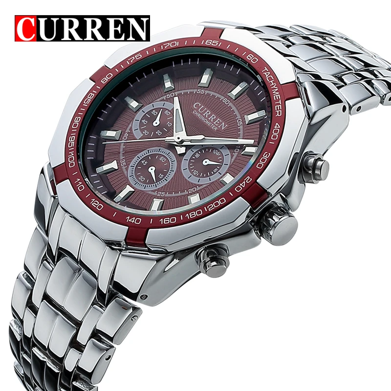 

CURREN Top Brand Luxury Men's Quartz Sports Watches Military Wrist Watches Casual Full Steel Men Watch Waterproof Reloj Relojes