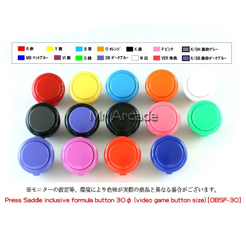 1pcs Original sanwa Rocker 30mm button push switch OBSF-30 original | Coin Operated Games