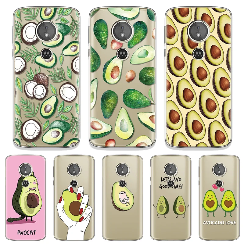 Забавный прозрачный чехол авокадо для Motorola Moto G7 power C E4 E5 G4 G5 G5S G6 Plus G3 G4 G6 Z Z2 Z3 E5 G7 Play Go One мягкий чехол-накладка