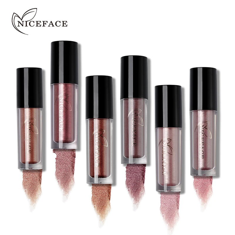 Бренд NICEFACE жидкая водостойкая матовая помада цвета металлик блестящий блеск для