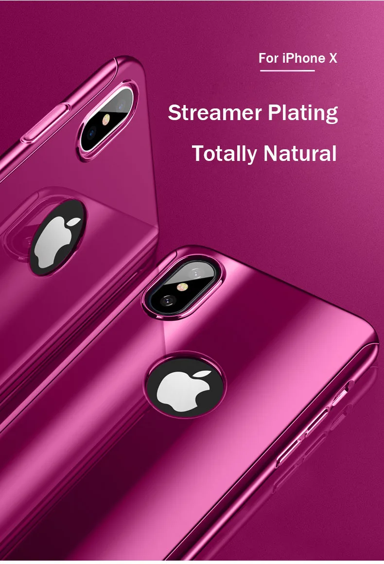 360 позолоченный зеркальный чехол для iPhone X XS Max XR 7 8 6 6S Plus 5 5S SE чехол для телефона samsung S8 S9 Plus Note 9 8 S7 Edge A7 A5
