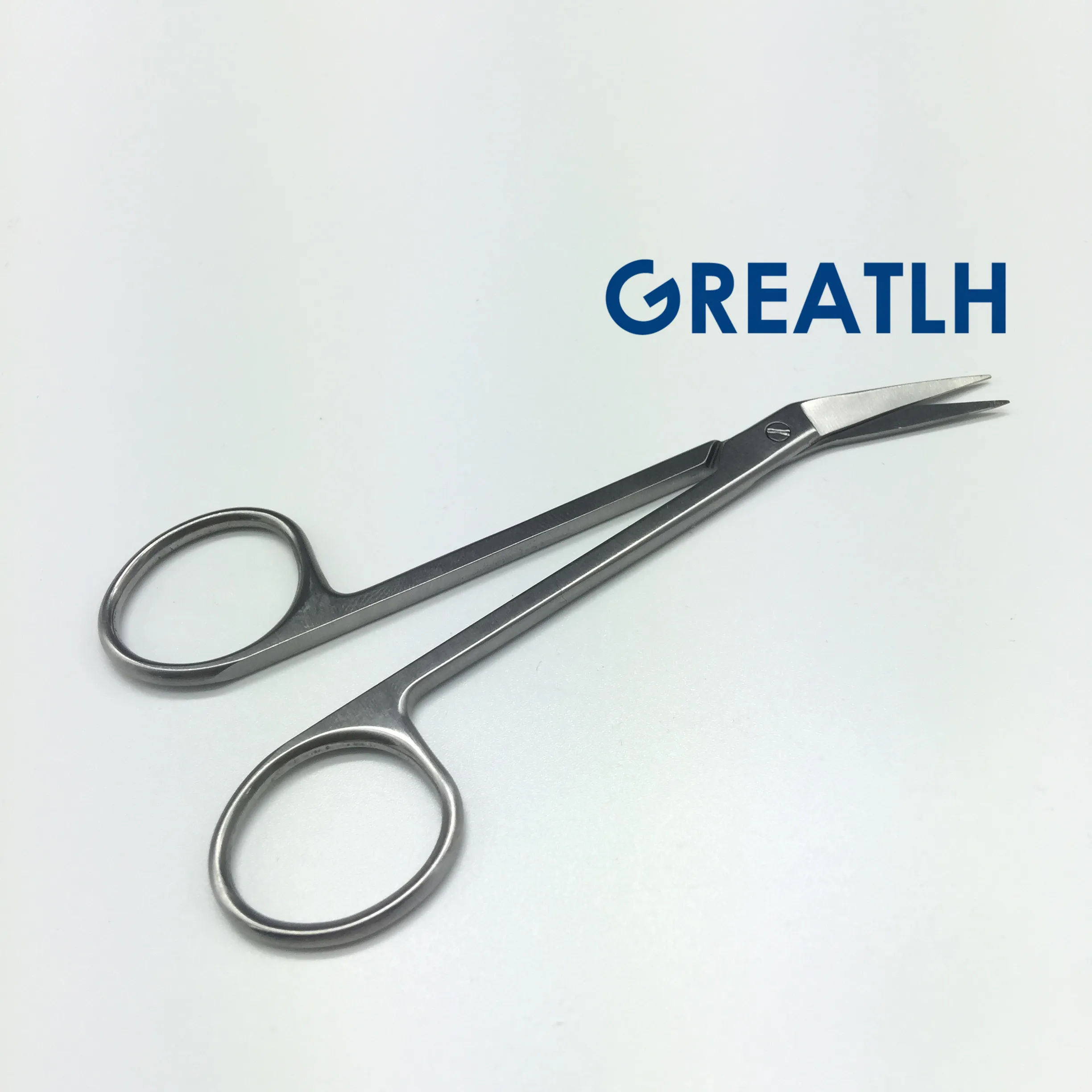 

1pcs Bevel Bend Head 45 Degree Cut Stainless Steel Plastic Surgery Scissors Surgical instruments