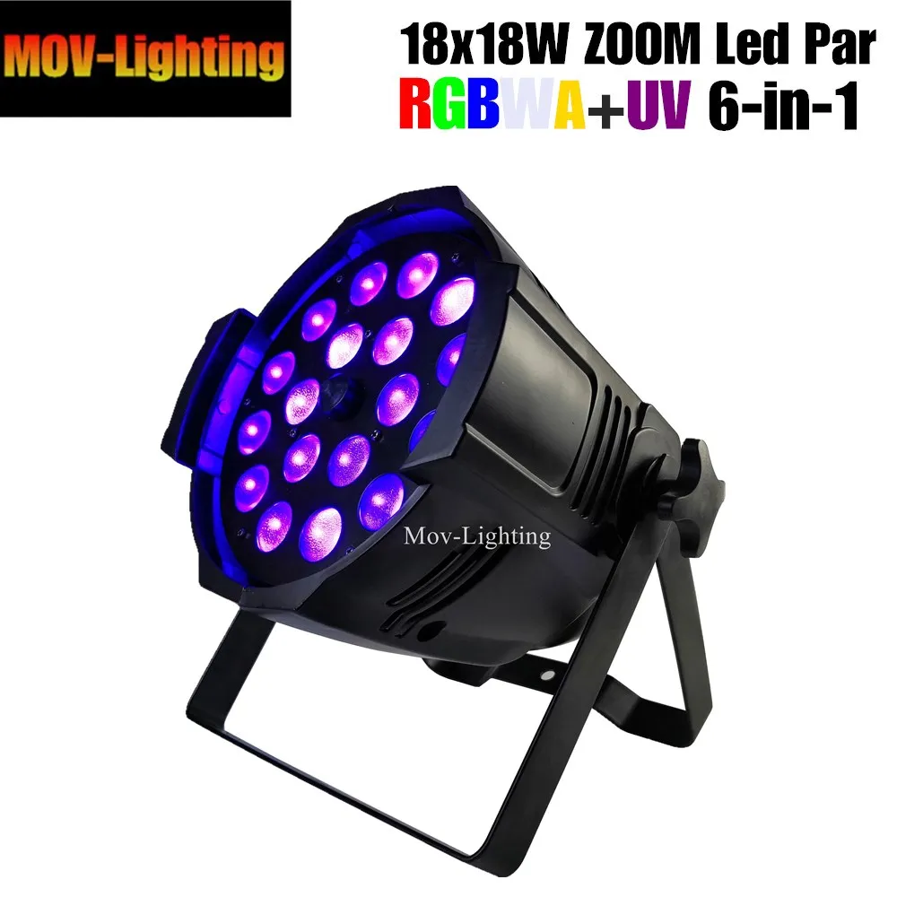 Сценическое освещение для вечерние 2 шт./лот 18x18 Вт rgbwa uv 6 в 1 светодиодный