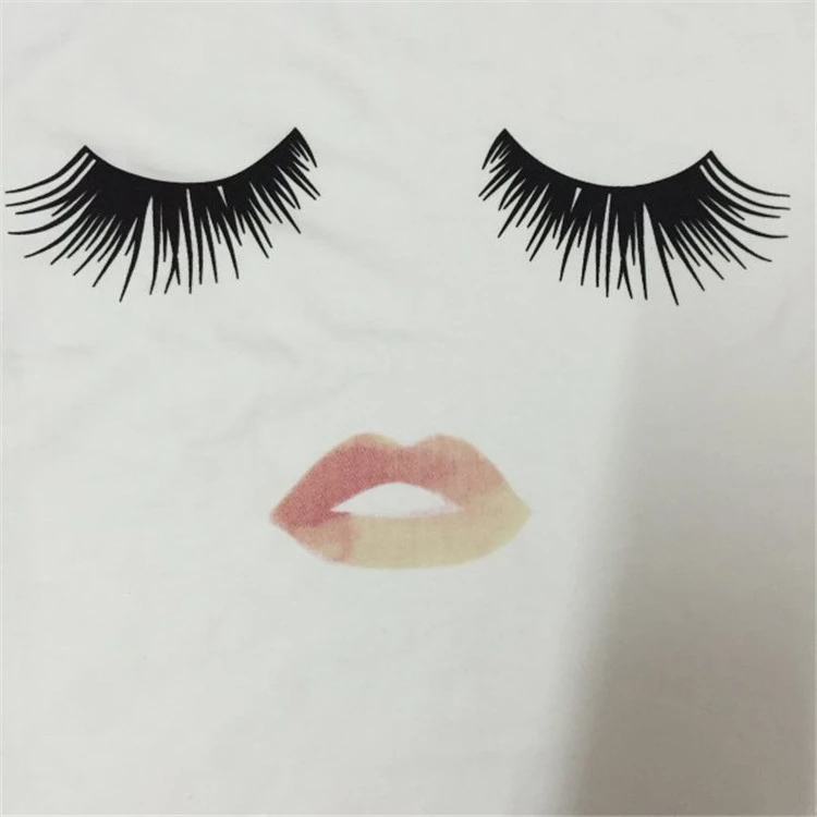 Женская футболка женские топы футболки белые свободные вырез лодочкой короткий рукав летние ресницы глаза