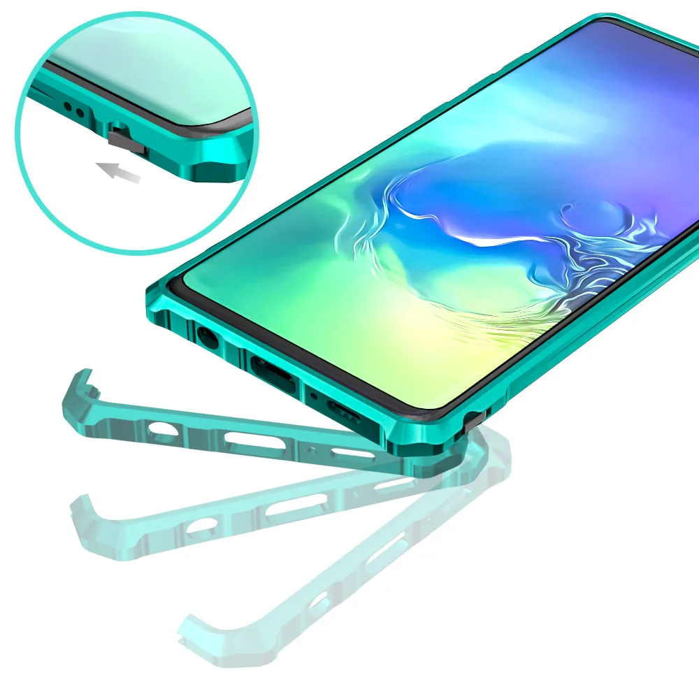 Роскошный металлический защитный чехол-бампер для samsung S10 Plus чехол прозрачная