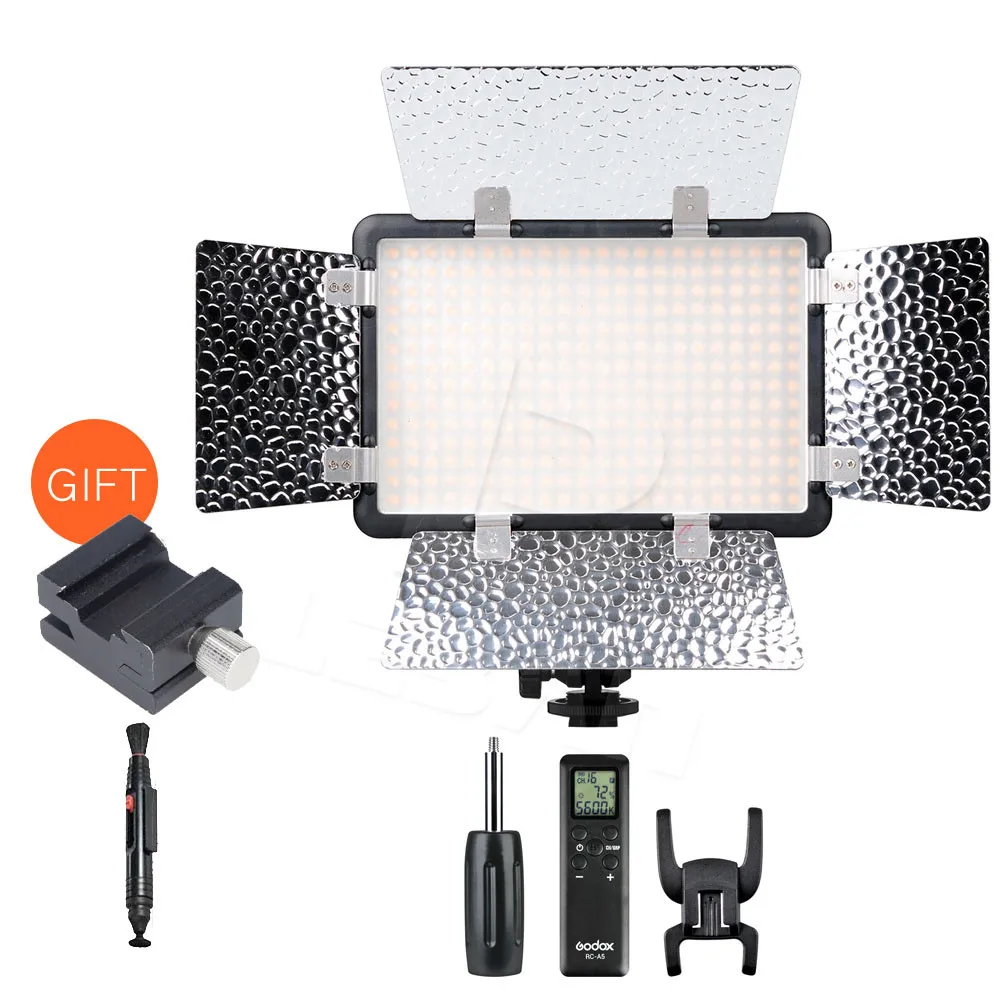 Светодиодная лампа для видеосъемки Godox LED 308II C 3300K 5600K + пульт дистанционного