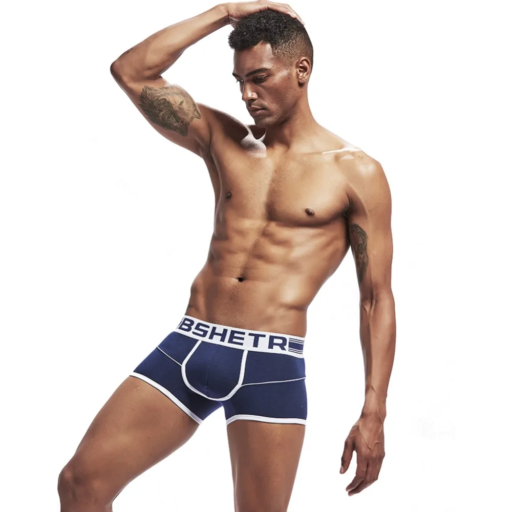 Мужские трусы боксеры BSHETR дышащие хлопковые сексуальные трусы|Мужские боксеры| |