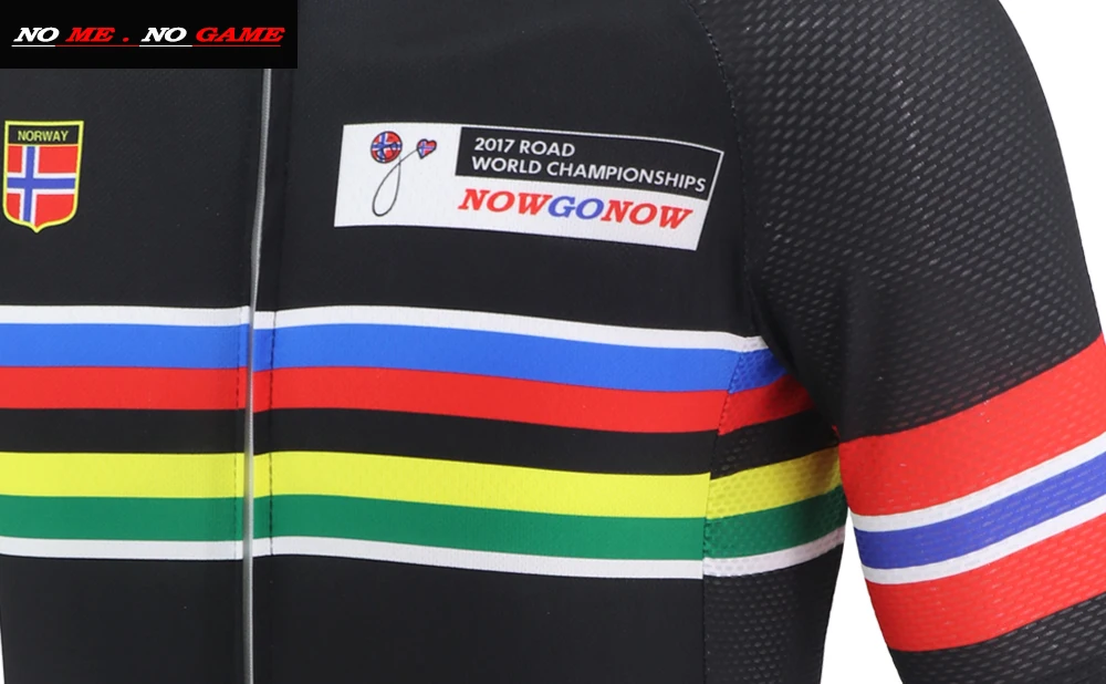 Классическая мужская велосипедная майка road world champion ships black Norway national team велосипедная одежда