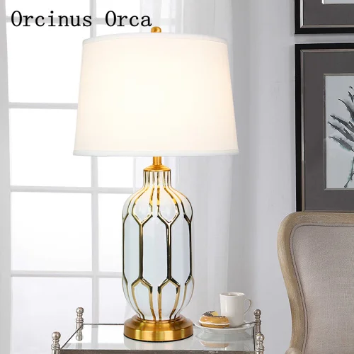 Высококлассная Заказная Керамическая Настольная лампа американского цвета