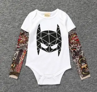 Милые детские bebes кукла трансфер до/Модная одежда для мальчиков; детская одежда из хлопка с длинными рукавами татуировки Цветочный комбинезон с принтом, осенняя одежда для маленьких мальчиков Костюмы набор - Цвет: as photo