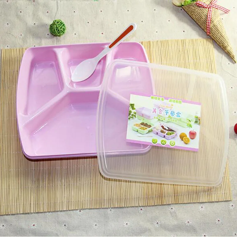 Ланч-бокс 4 слота практичный герметичный контейнер для еды Портативный хорошего