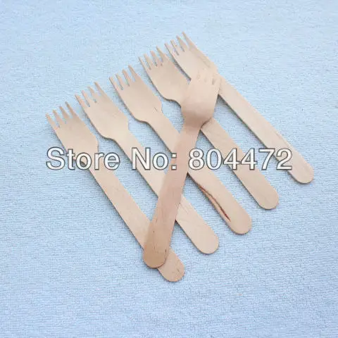 2400 оптовая продажа простые деревянные вилки столовые приборы-одноразовые