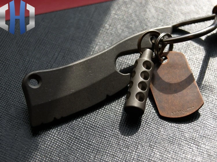 EDC титановый сплав маленький кухонный нож кулон «Ключ» брелок Подвеска цепочка пряжка не окантована