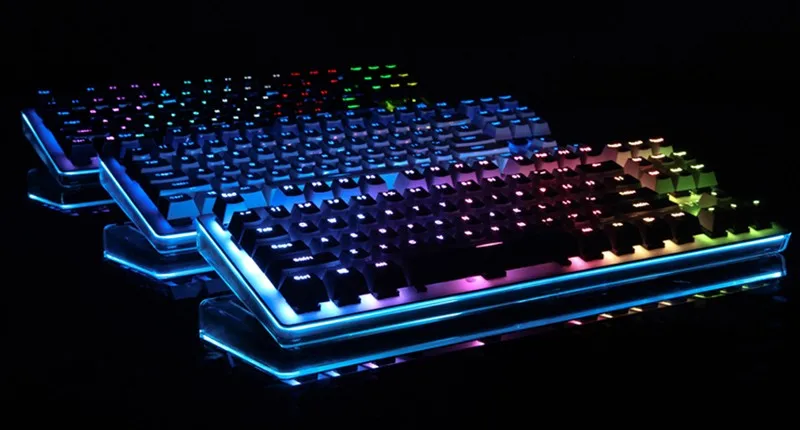 Rapoo механическая клавиатура V500 RGB светодиодный с подсветкой игровая клавиатура с полными клавишами программируемый анти-ореолы PC Gamer