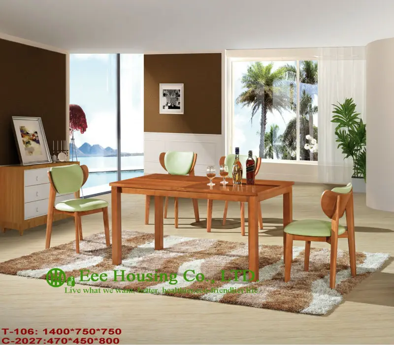 

Solid Wood Home furniture For Sale in China T-106,C-2027, Dinning Table Furniture With Chairs and solid tables