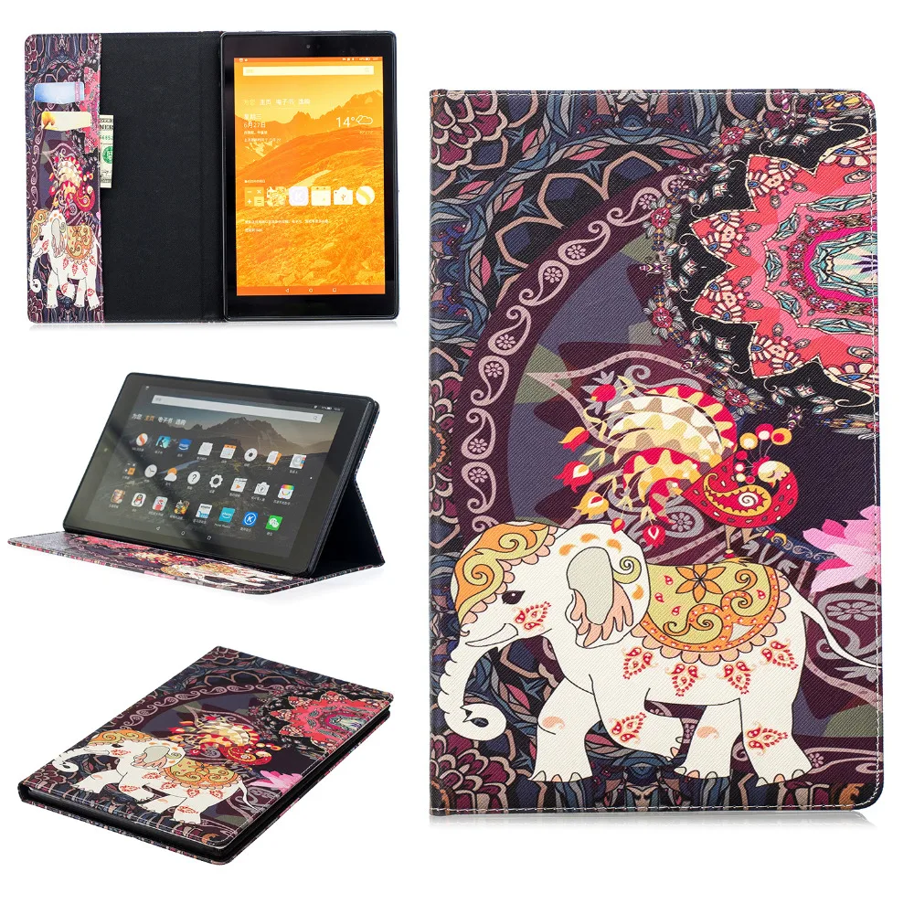 Чехол для Amazon Kindle Fire HD10 2017 Магнитный смарт чехол НОВЫЙ HD 10 планшет с Alexa 1 &quot+
