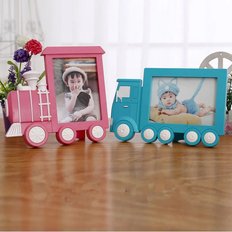 Творческий 7 дюймов фото Рамки детская игрушка изображения грузовой поезд с