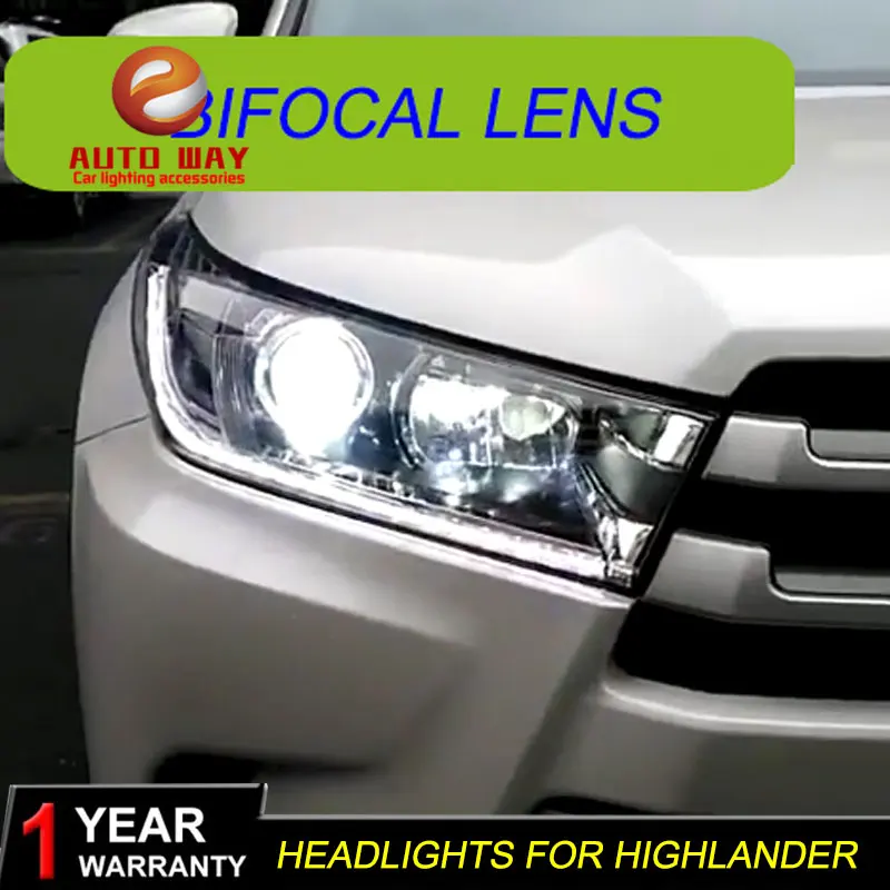 Автомобильный Стайлинг фара чехол для фары Toyota Highlander Highlander светодиодный фар Светодиодный вариант H7 ксеноновая лампа светодиодный фар