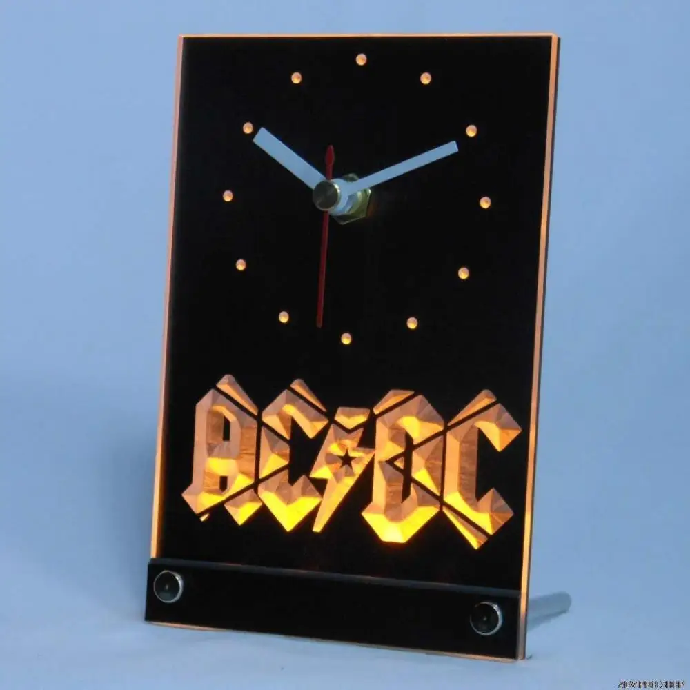 Tnc0148 ACDC AC/DC Группа Музыка Бар Клуб стол 3D светодиодный часы