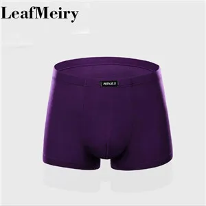 purple 680 LeafMeiry горячее нижнее белье мужские мягкие дышащие мужские боксеры шорты - Цвет: purple