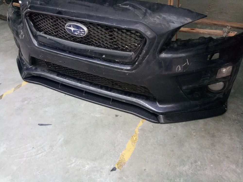 18 WRX MP Стиль Настоящее углеродное волокно передний бампер спойлер боковые юбки для Subaru Impreza WRX Sti