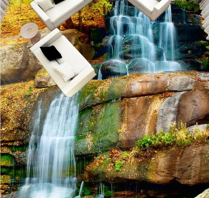 3D обои для детской комнаты гостиной спальни ванной|floor wall paper|waterfall photophoto wallpaper |