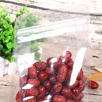 

Transparent Zip Lock Seal bag waterproof recyclable gift bag for nuts candys beans