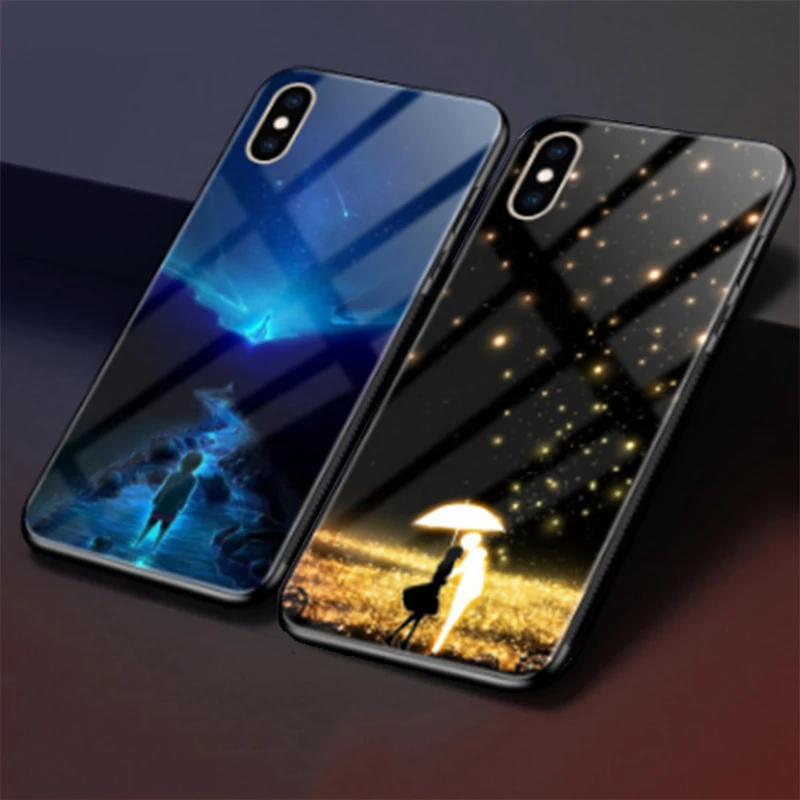 Роскошные закаленное Стекло задняя крышка чехол для iphone X XS XSMAX Защитные чехлы Max