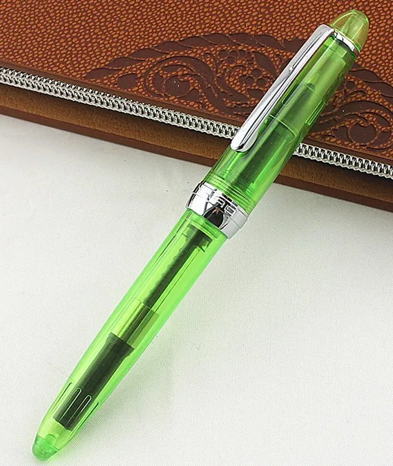 12 цветов Спираль круглая прозрачная пишущая перьевая ручка Jinhao 992 школьные офисные металлические чернильные ручки Iraurita канцелярский подарок для студента - Цвет: R
