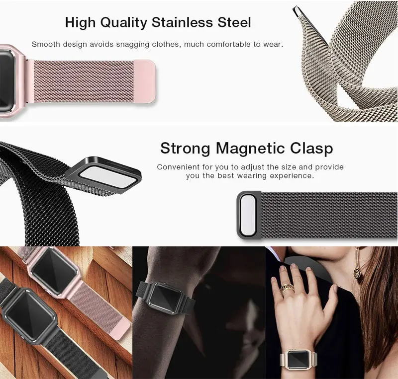 Корпус+ Миланская петля для Apple Watch 38 мм 42 мм 40 мм 44 мм ремешок из нержавеющей стали iwatch series 4 3 2 1 браслет металлический ремешок