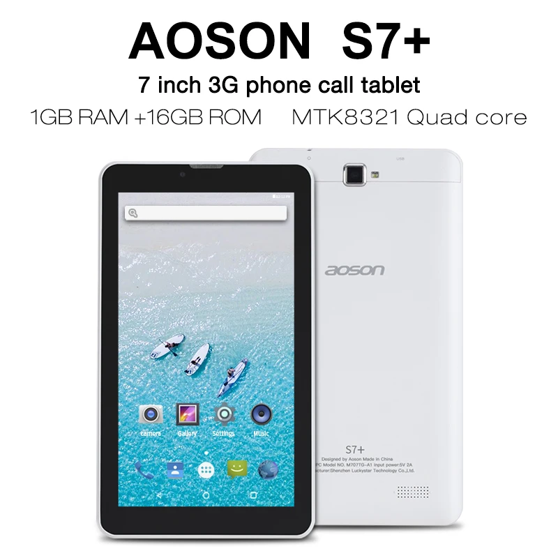 Aoson S7 + Android 7 0 4 ядра дюймов планшетный ПК 1 Гб 16 3g Телефонный звонок Планшеты Dual SIM
