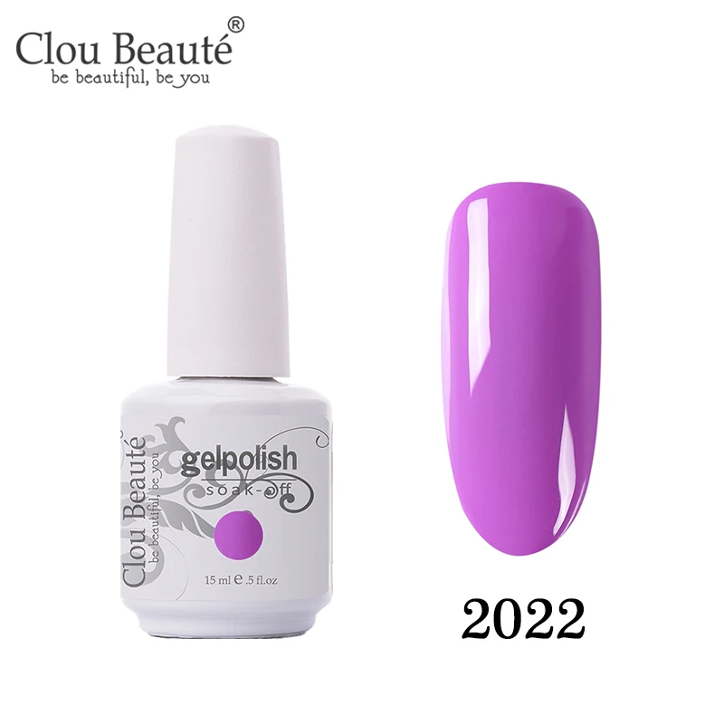 2022 Clou Beaute, розовый, телесный цвет, чистый Гель-лак, цветной Гибридный Гель-лак, набор для маникюра, полуперманентный Гель-лак Vernis - Цвет: 2022