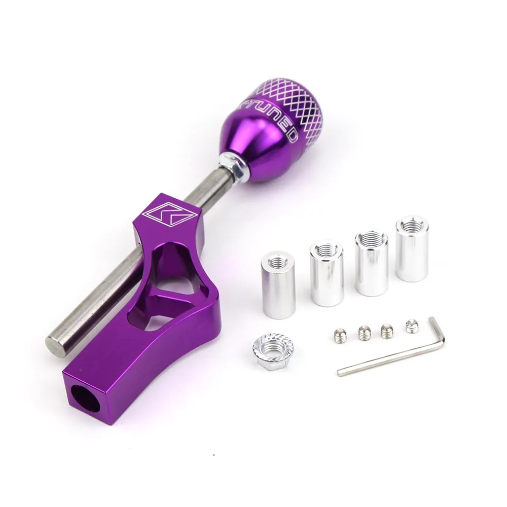 purple Алюминиевый автомобильный редуктор Регулируемая рукоятка рычага переключения передач подходит для Honda Civic Integra CRX B16 B18 B20 D серии - Цвет: purple