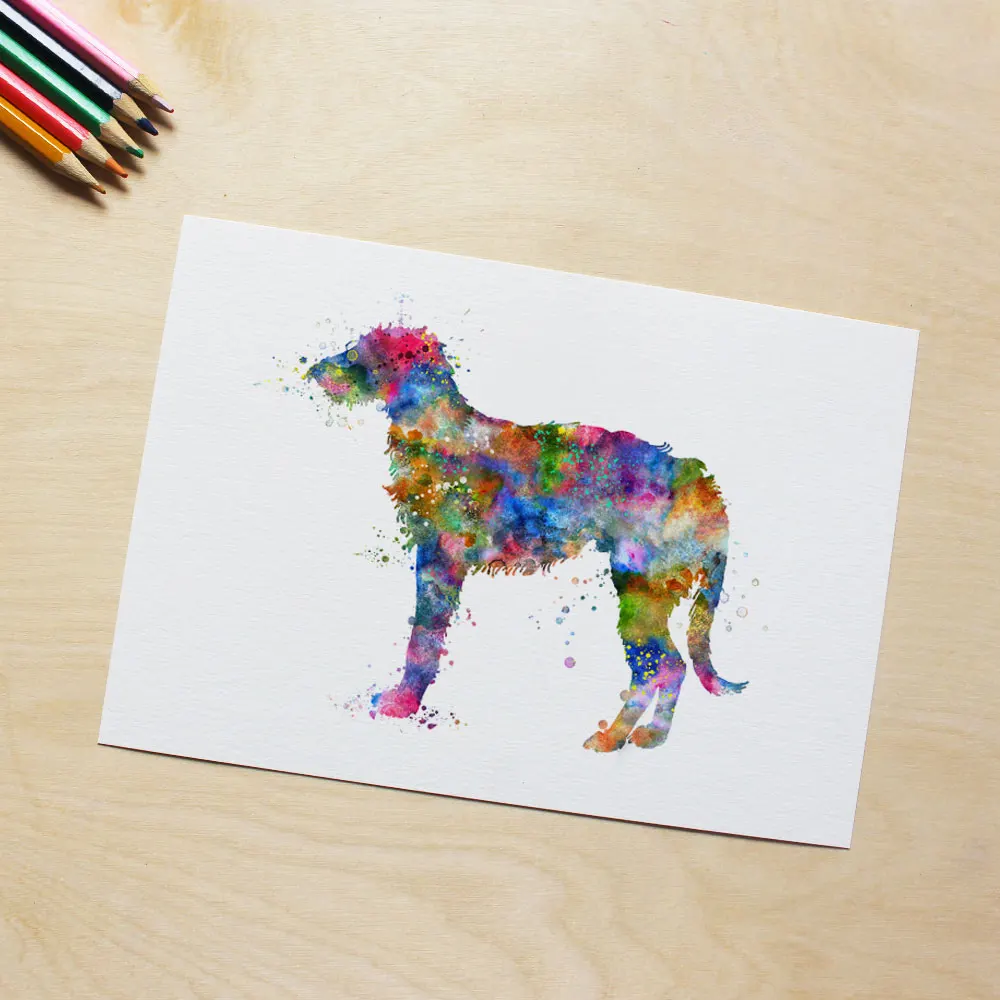 Художественный постер с принтом собаки олень собака все искусство настенный