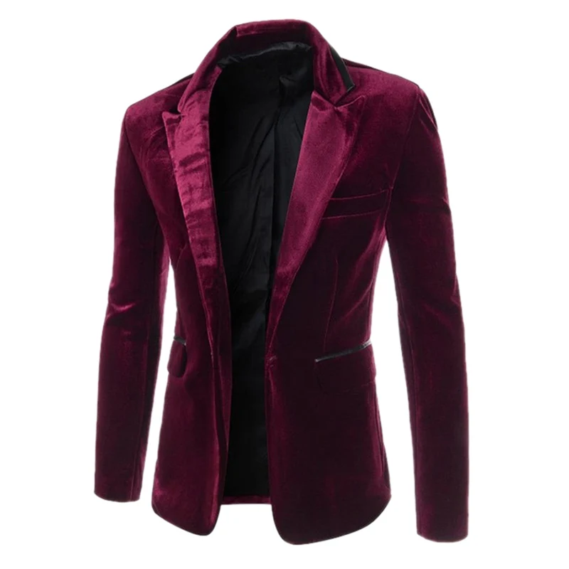 2019 весна/осень Новый мужские вельветовые костюм Slim Fit одной кнопки Твердые Цвет с