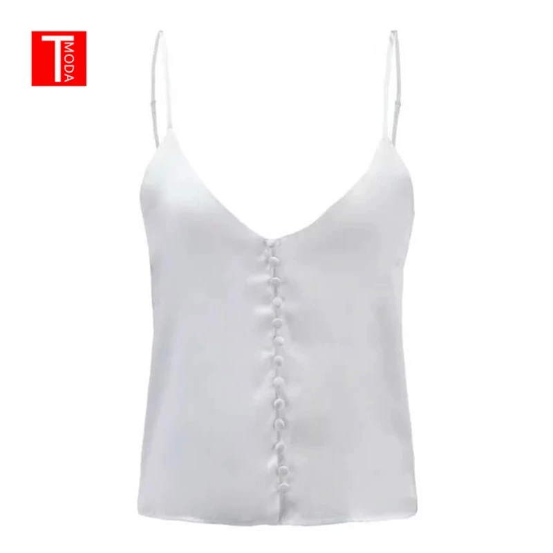 T Moda белый укороченный топ 2017 женская обувь с v-образным вырезом боты без рукавов