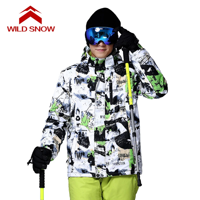 WILD SNOW 2017 новые зимние лыжные куртки костюм для мужчин теплая водонепроницаемая