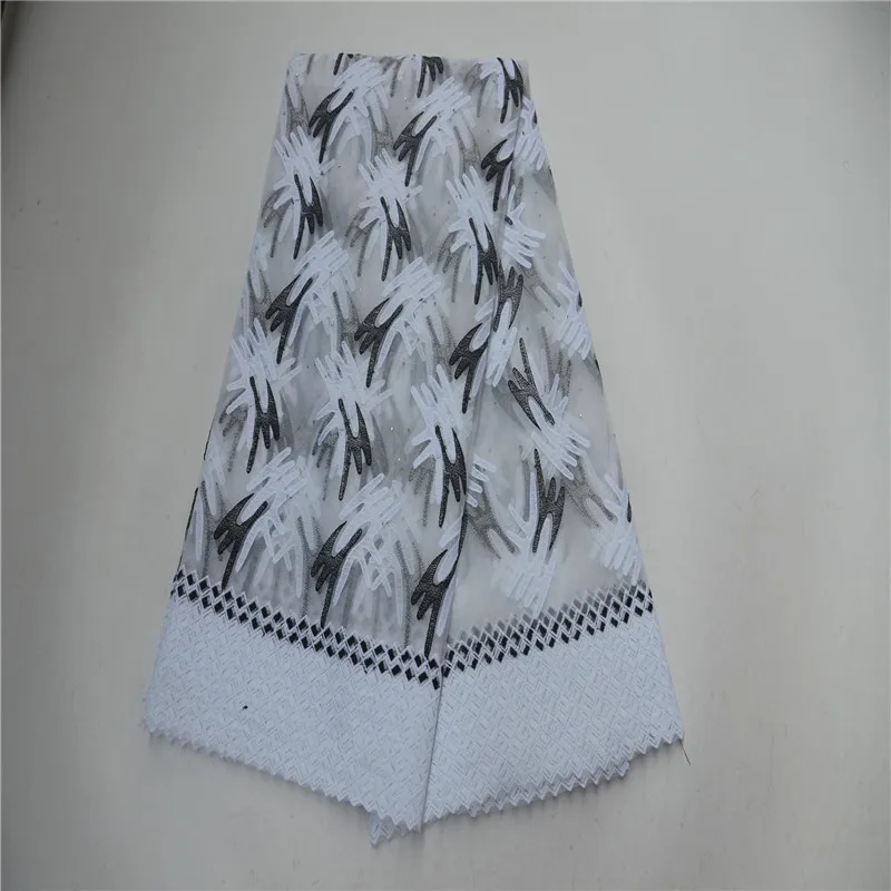 Новинка 2019 африканская вуаль кружевная ткань с камнями Высококачественная