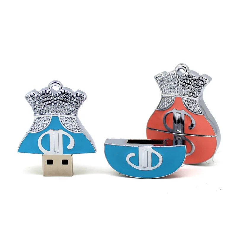 Новый металлический USB флэш накопитель 4 ГБ/8 ГБ/16 ГБ/32 ГБ 64 карманная модель для