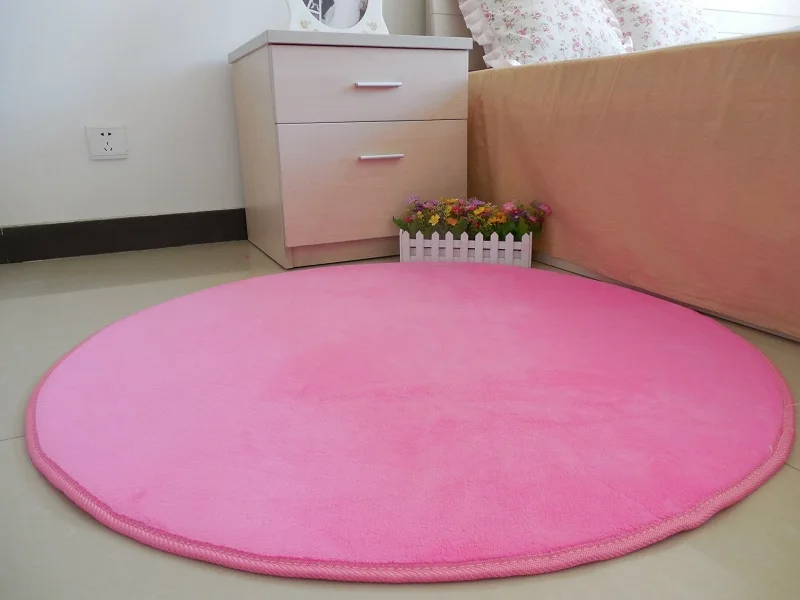 Коралловый флисовый домашний текстиль Круглый Поролоновый ковер нескользящий