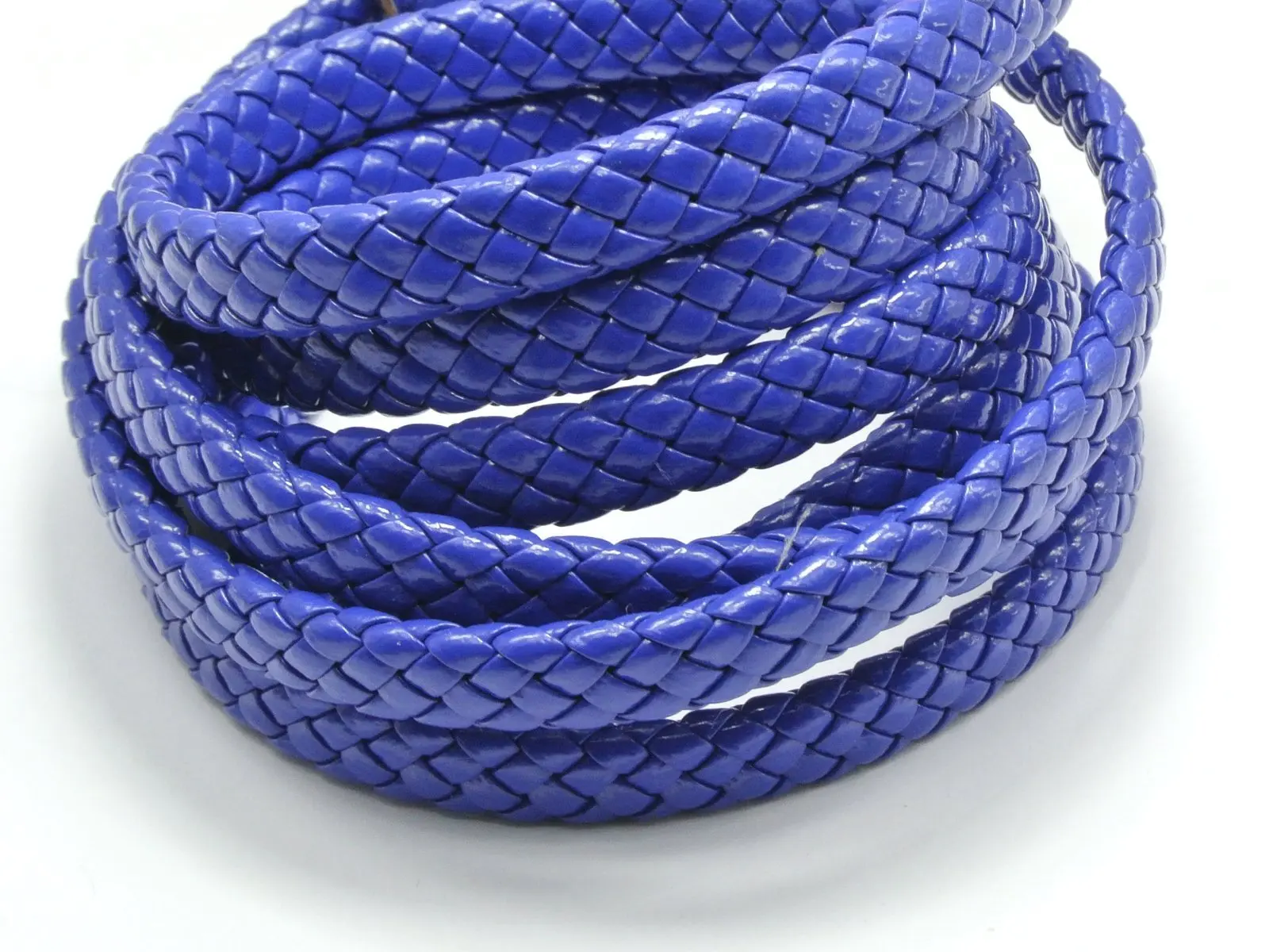 

16.4 Feets Royal Blue Flat Braided Bolo Synthetic Leather Cord 10X4mm